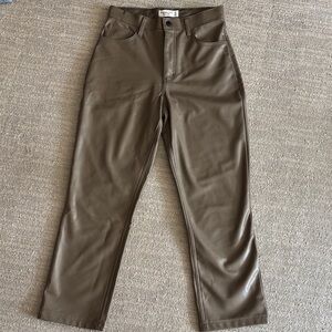 Abercrombie Tan/Brown Faux Leather Pants